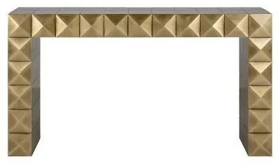 Collada Console Table - Brushed Gold, Brass image