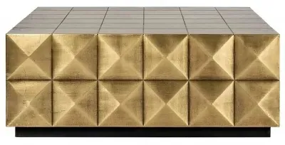Collada Square Coffee Table - Brushed Gold, Brass image