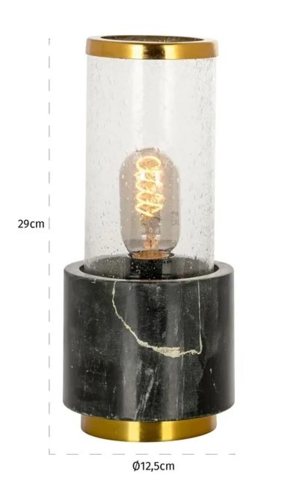 Conan Table Lamp - Black, Marble