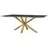 Conrad 8 Seater Dining Table with Spider Legs - Brown, Marble