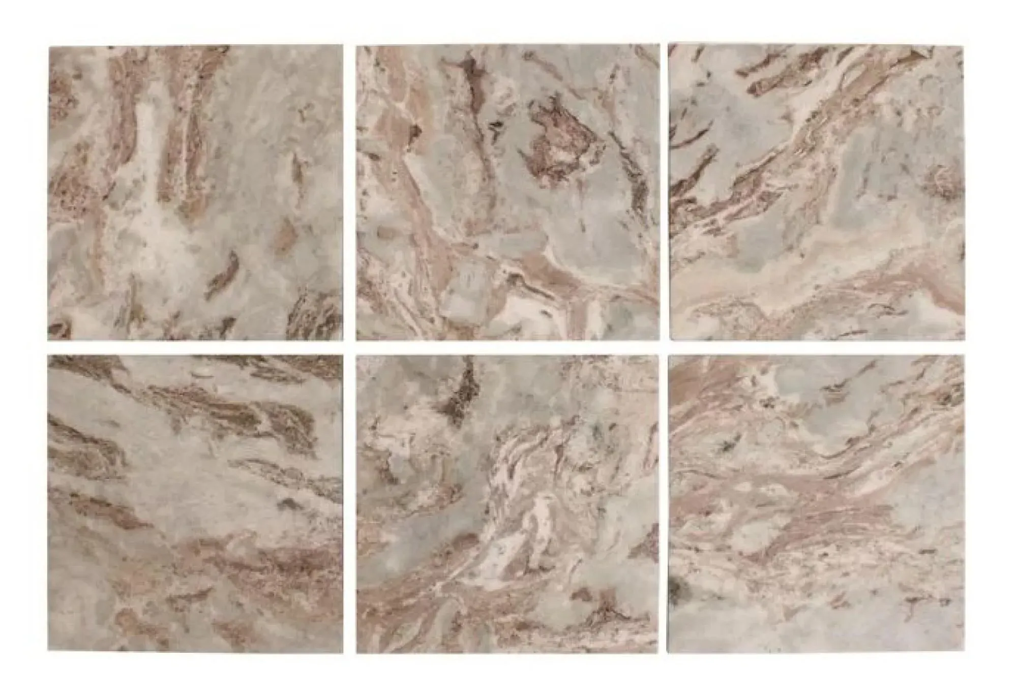 Coronel Coffee Table with Fluted Base - Beige, Marble