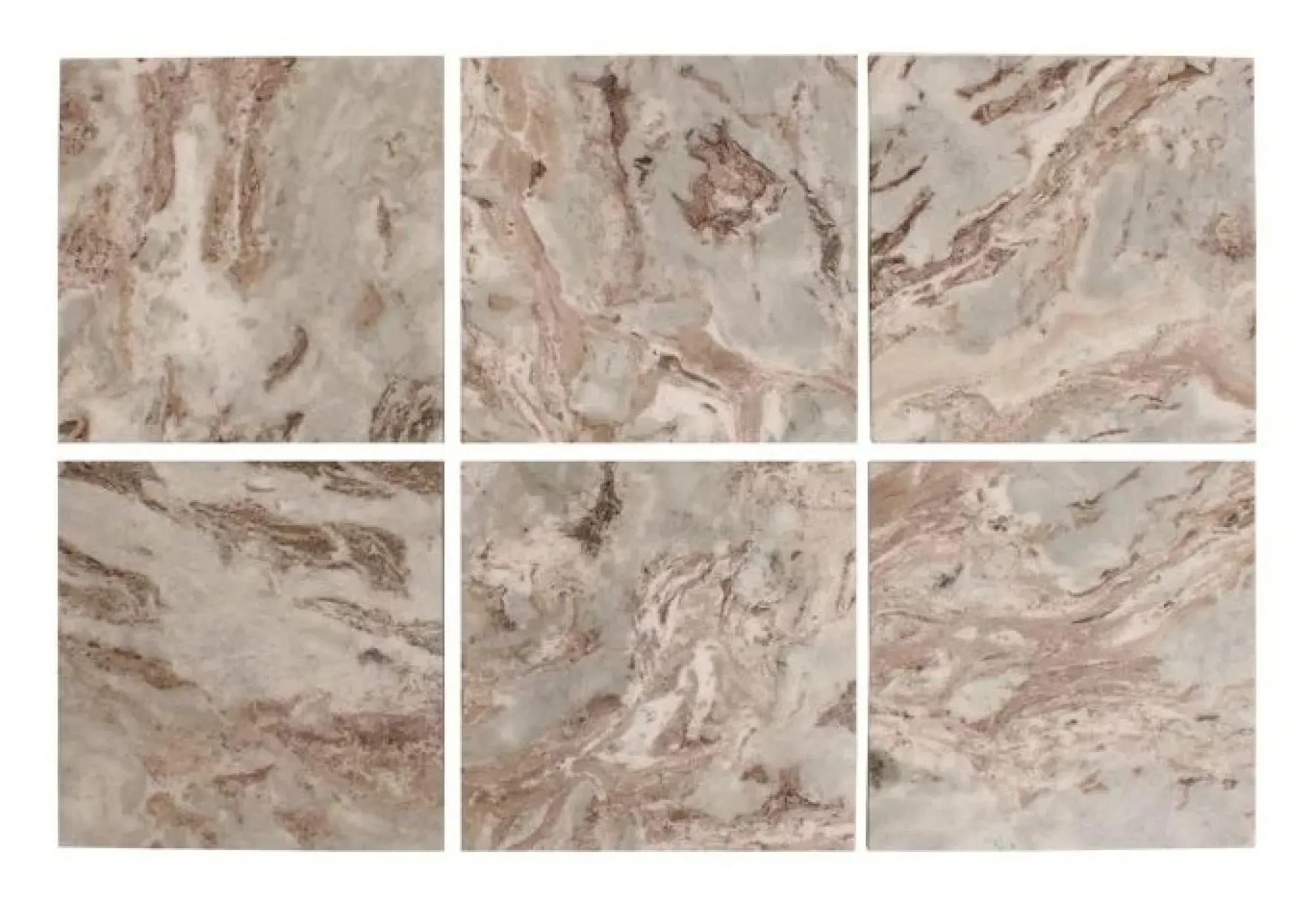 Coronel Round End Table with Fluted Base - Beige, Marble