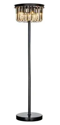 Dagmar Glass Floor Lamp - Black, Metal image