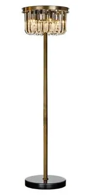 Dagmar Glass Floor Lamp - Bronze, Metal