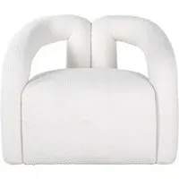 Dana Accent Chair - White, Fabric