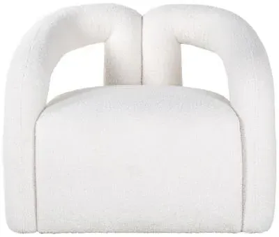 Dana Accent Chair - White, Fabric