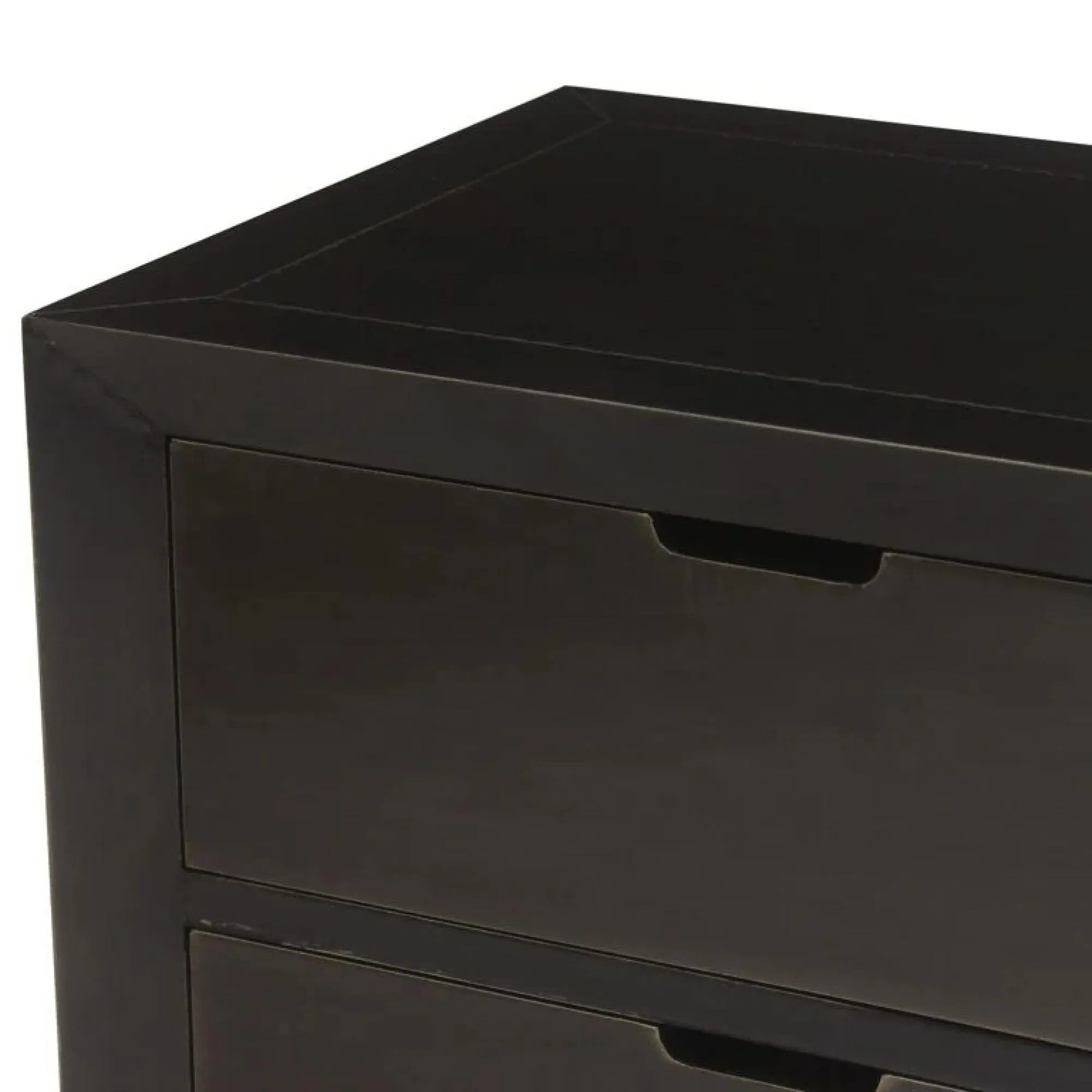 Dante 2 Drawer Bedside Cabinet - Brown, Dark Wood