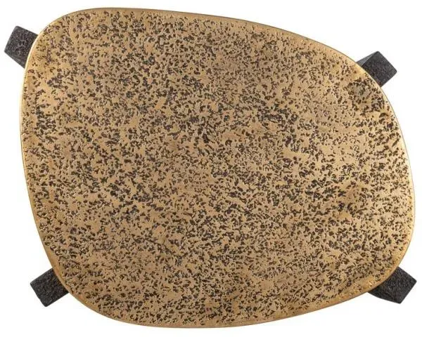 Declan Side Table - Gold, Black