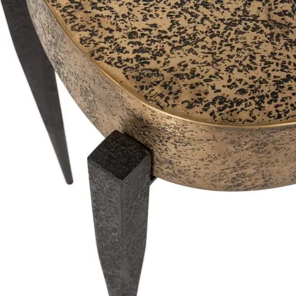 Declan Side Table - Gold, Black