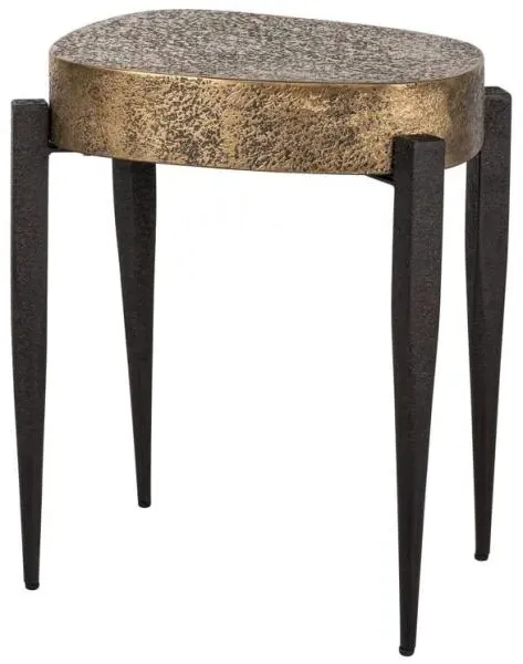 Declan Side Table - Gold, Black