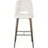 Delphine Barstool with Back - Cream, Fabric