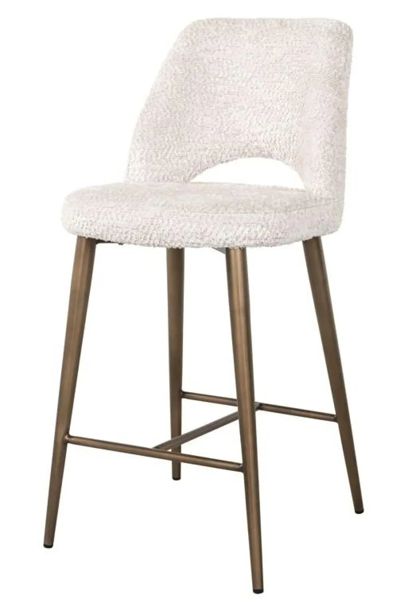 Delphine Counter Stool with Back - Cream