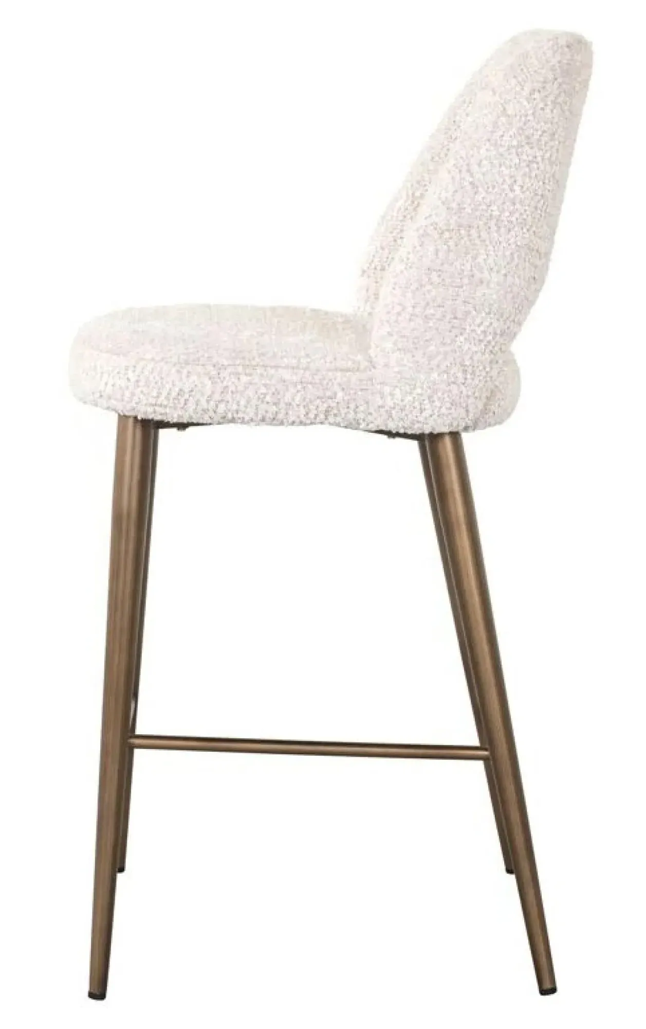Delphine Counter Stool with Back - Cream