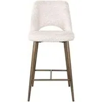 Delphine Counter Stool with Back - Cream