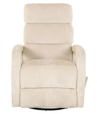 Denvi Swivel Chair - Beige, Chenille image