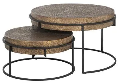 Derby 2 Tier Round Coffee Table - Black image