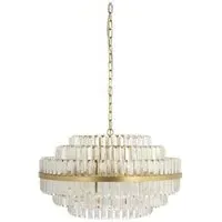 Desire Large Chandelier - Brushed Gold, Crystal