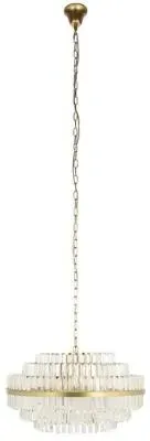Desire Medium Chandelier - Brushed Gold, Crystal