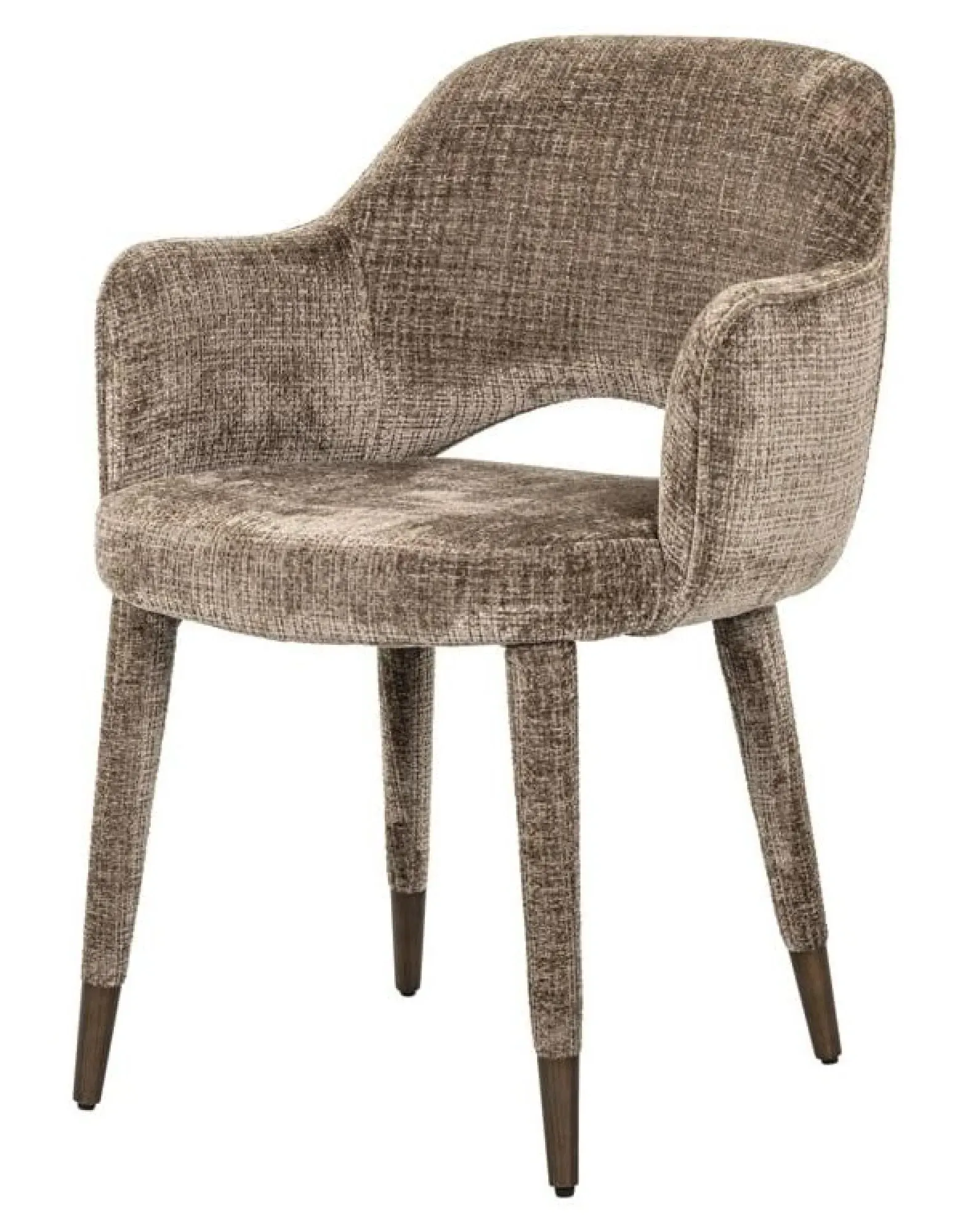 Donnatella Dining Armchair - Stone, Chenille