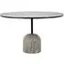 Duncan 4-Seater Round Dining Table - Grey, Marble