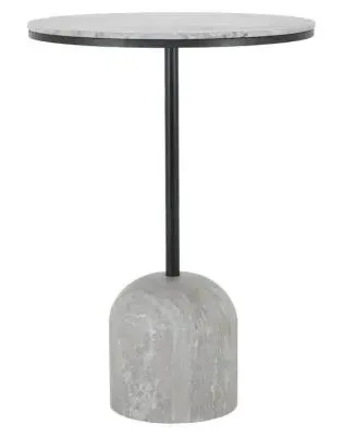 Duncan Round Bar Table - Grey Marble image