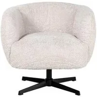 Estelle Swivel Accent Chair - Cream, Fabric