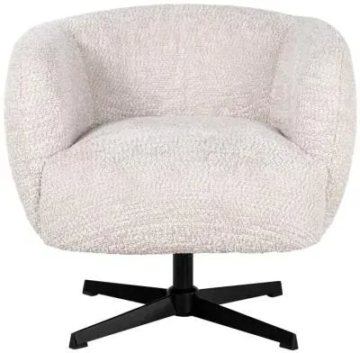 Estelle Swivel Accent Chair - Cream, Fabric image