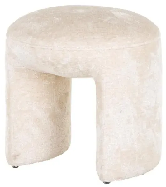 Fargo Pouffe - White, Chenille