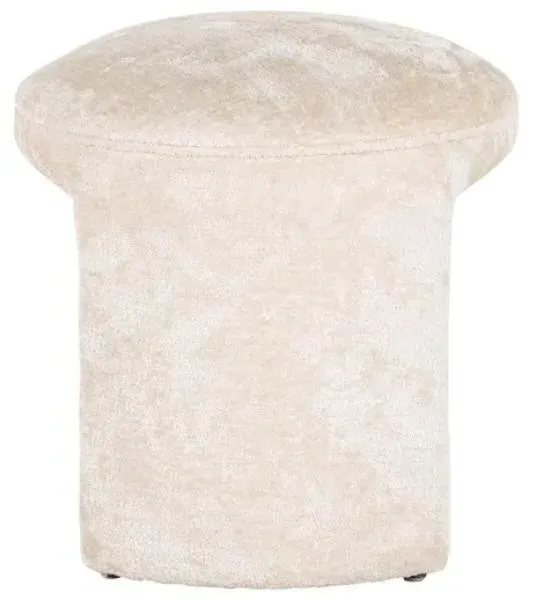 Fargo Pouffe - White, Chenille