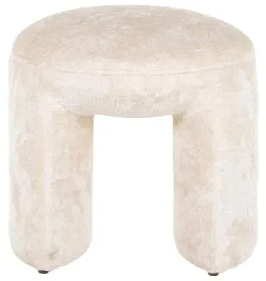 Fargo Pouffe - White, Chenille