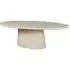 Fictus 10 Seater Oval Pedestal Dining Table - Beige, Travertine