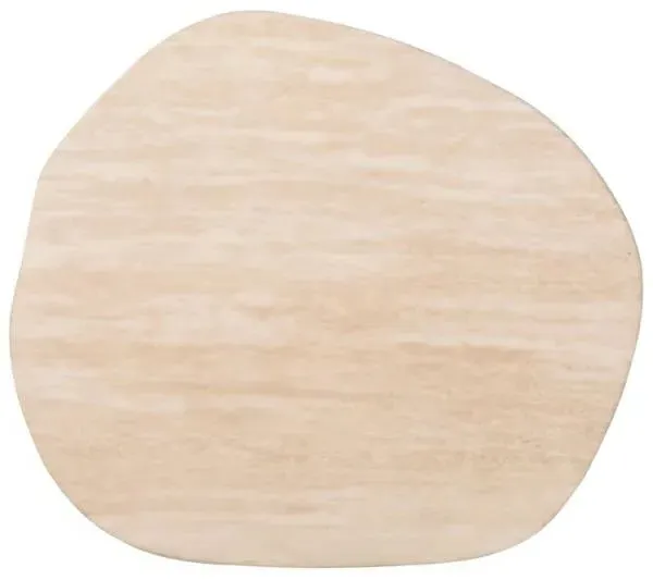 Fictus Side Table - Beige, Travertine