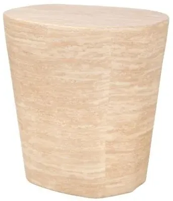 Fictus Side Table - Beige, Travertine image