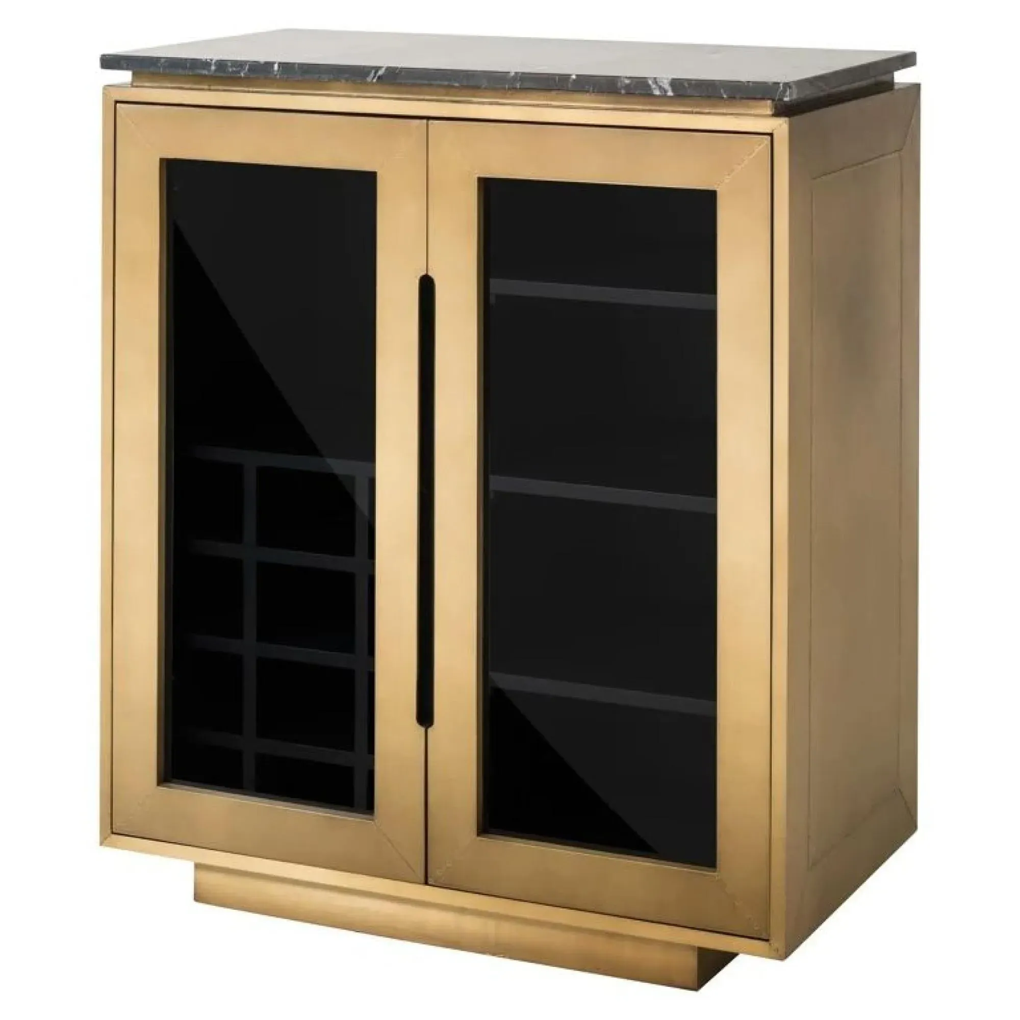 Finsbury Small Sideboard with 2 Doors - Gold, Marble