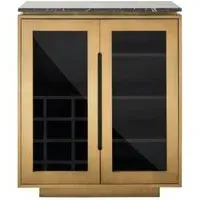 Finsbury Small Sideboard with 2 Doors - Gold, Marble