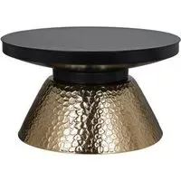 Freddie Round Coffee Table - Black, Gold