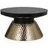 Freddie Round Coffee Table - Black, Gold