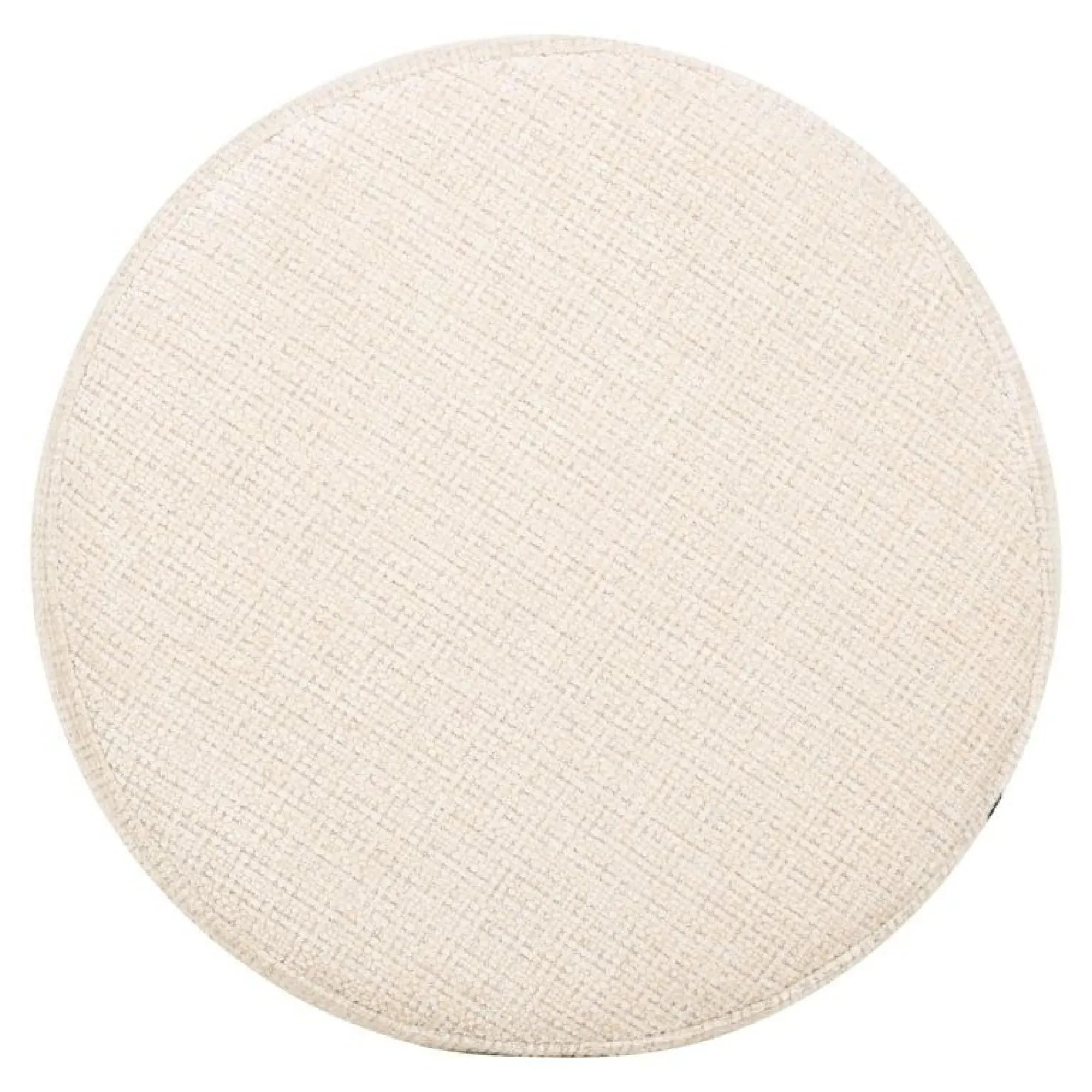 Gallice Round Pouffe - Beige, Travertine