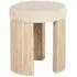 Gallice Round Pouffe - Beige, Travertine