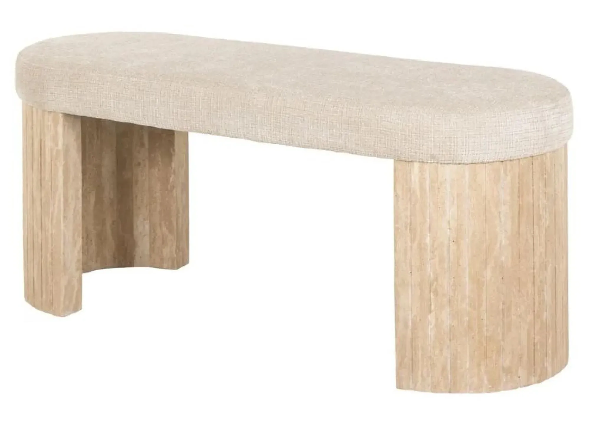 Gallice Travertine Bench - Beige