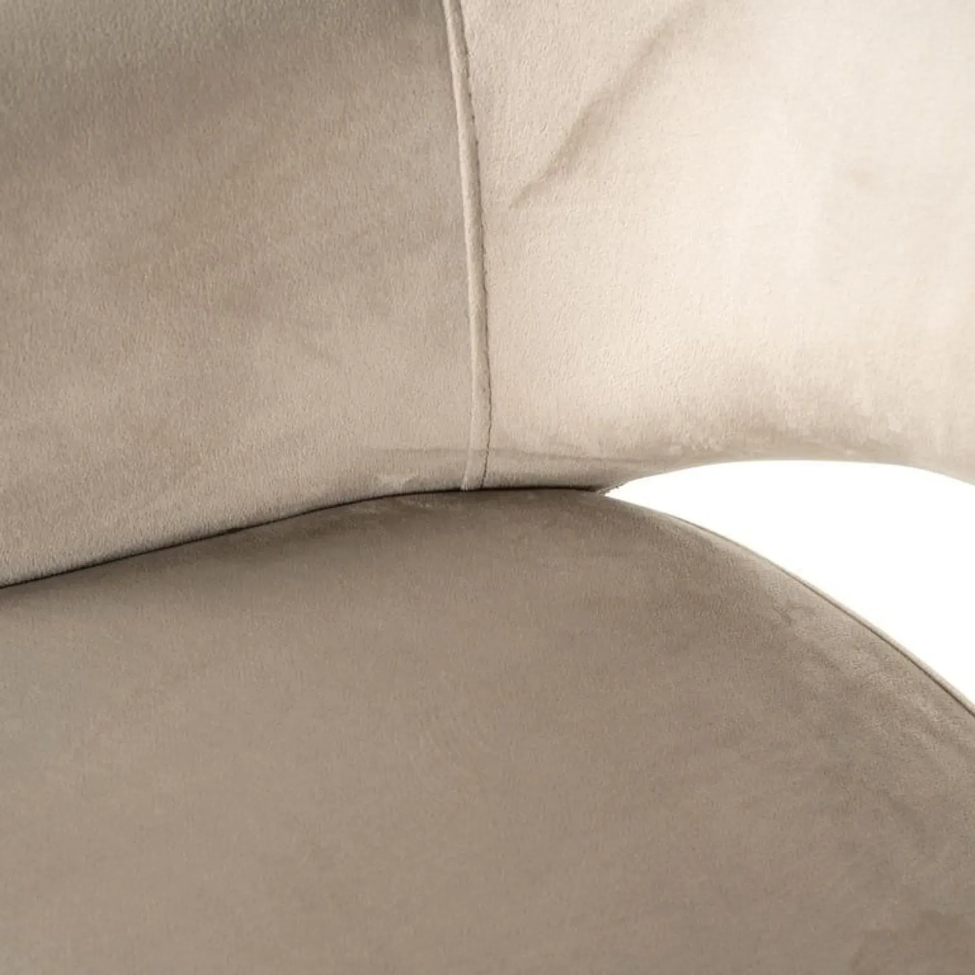 Giovanna Dining Armchair with Black Legs - Khaki, Fabric