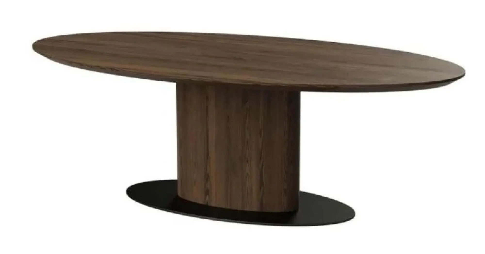 Gordon 10-Seater Oval Pedestal Dining Table - Brown