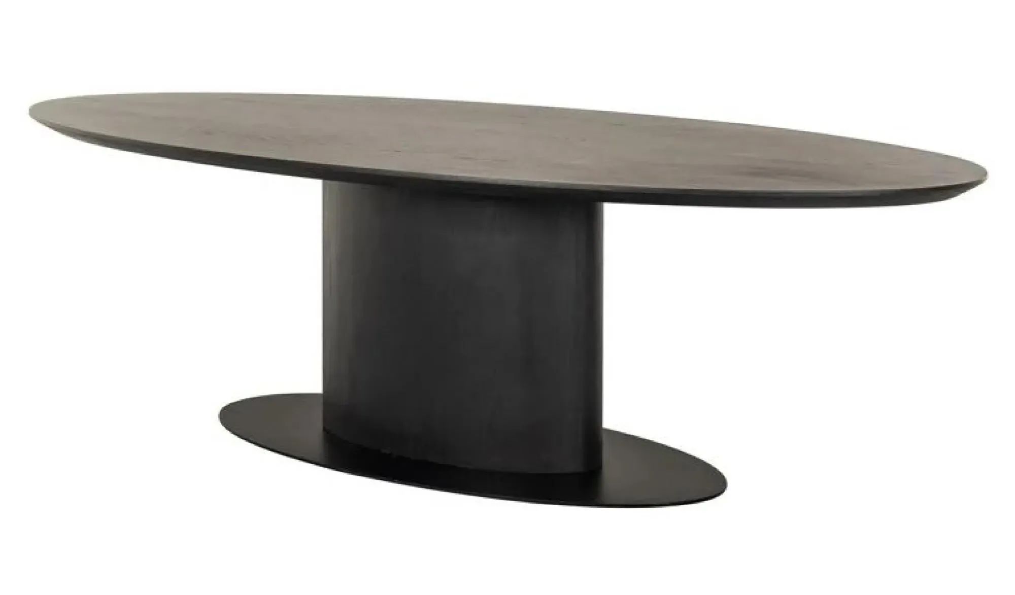 Gordon 10-Seater Oval Pedestal Dining Table - Dark Coffee
