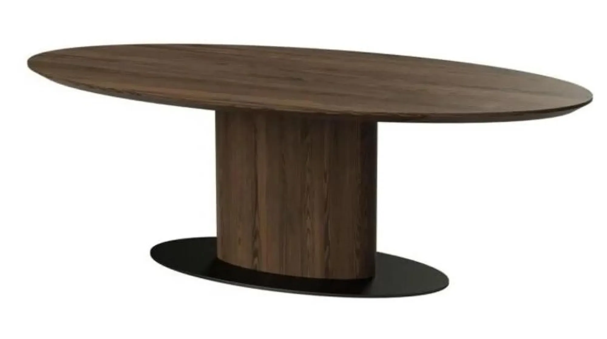 Gordon 8-Seater Oval Pedestal Dining Table - Brown