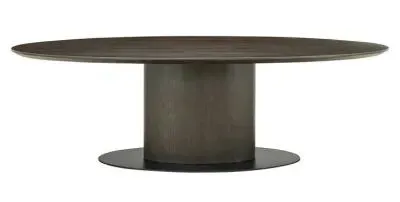 Gordon 8-Seater Oval Pedestal Dining Table - Brown image