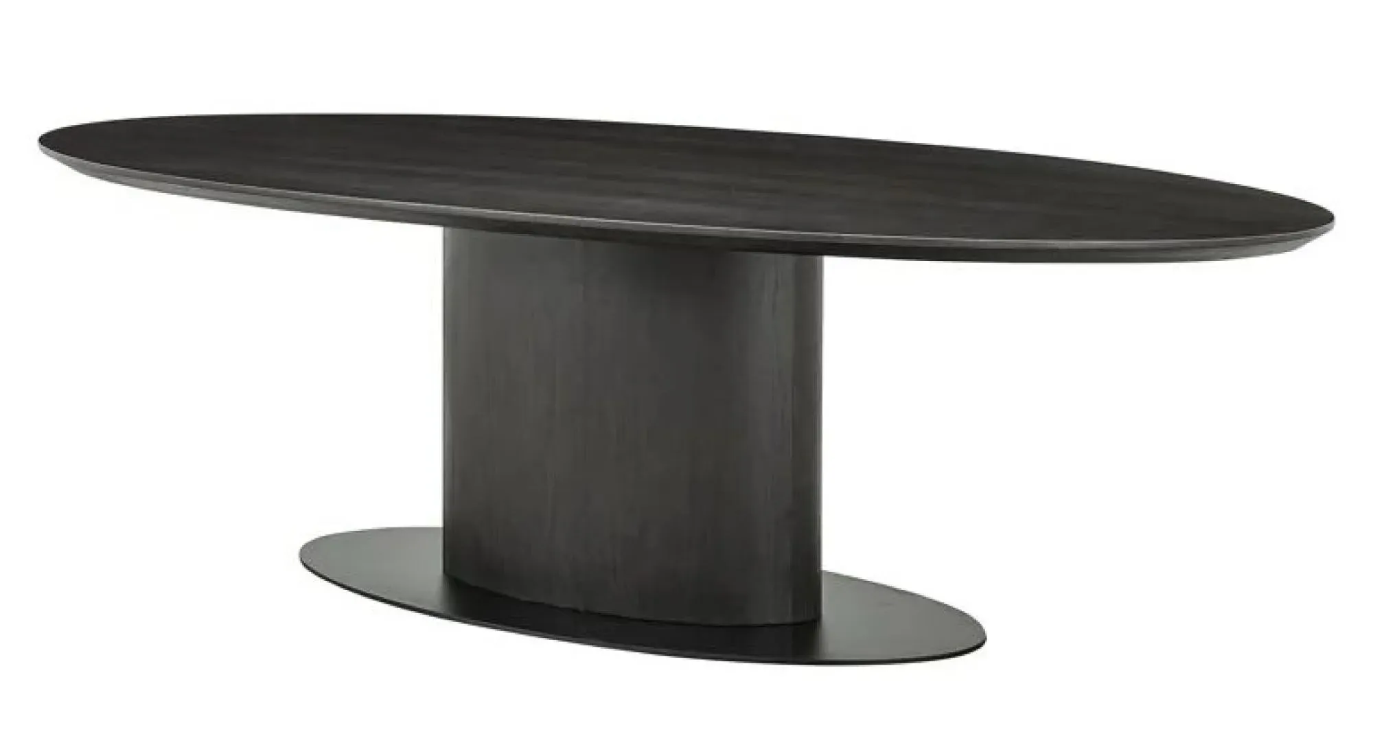 Gordon 8-Seater Oval Pedestal Dining Table - Dark Coffee