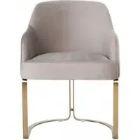 Hadley Armchair with Gold Legs - Khaki, Velvet