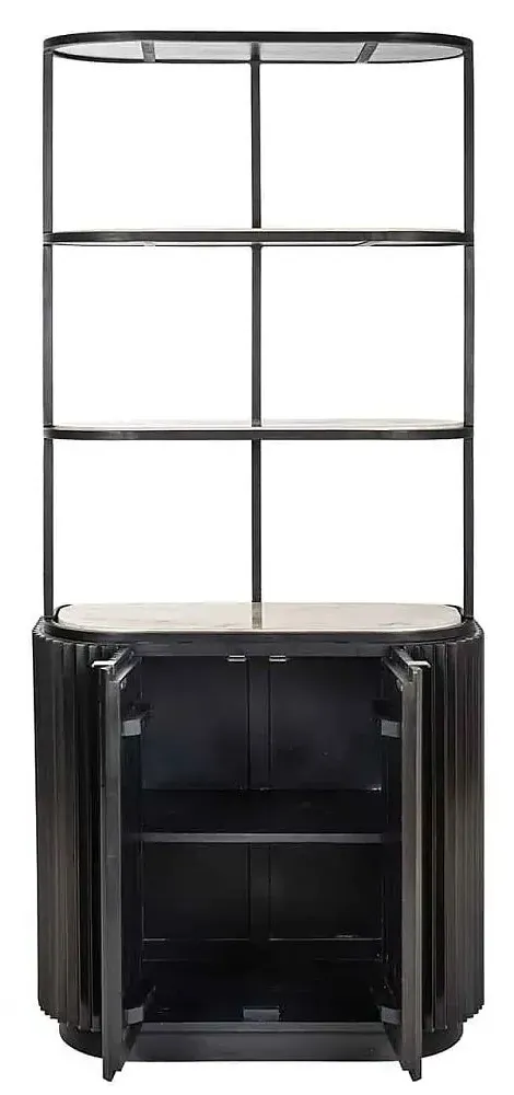 Hampton 2 Door Hall Cabinet - Beige, Travertine