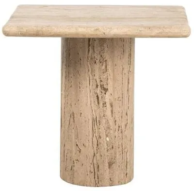 Hampton Square Side Table - Travertine Beige image