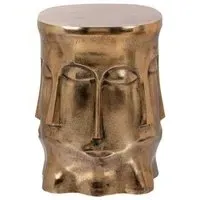 Hedron Face Shape Side Table - Gold